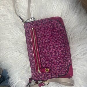Coach Fuchsia Patterned Crossbody Bag